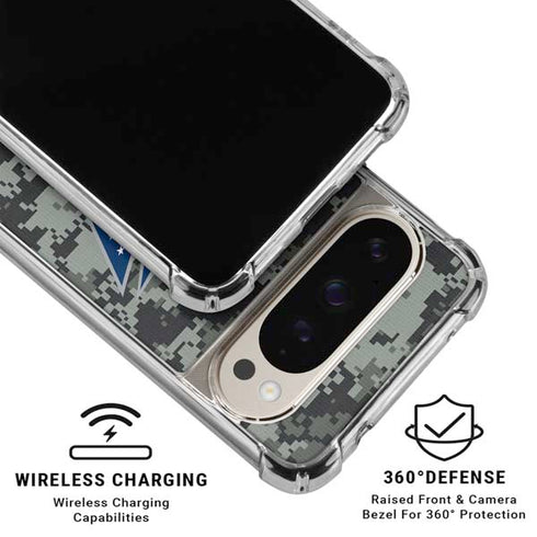NHL Columbus Blue Jackets Camo Pixel 9/9 Pro Clear Case